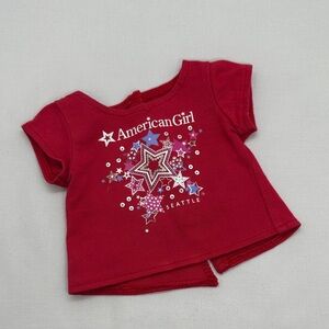 American Girl Red SEATTLE Starry T-Shirt for 18" doll. Retired.